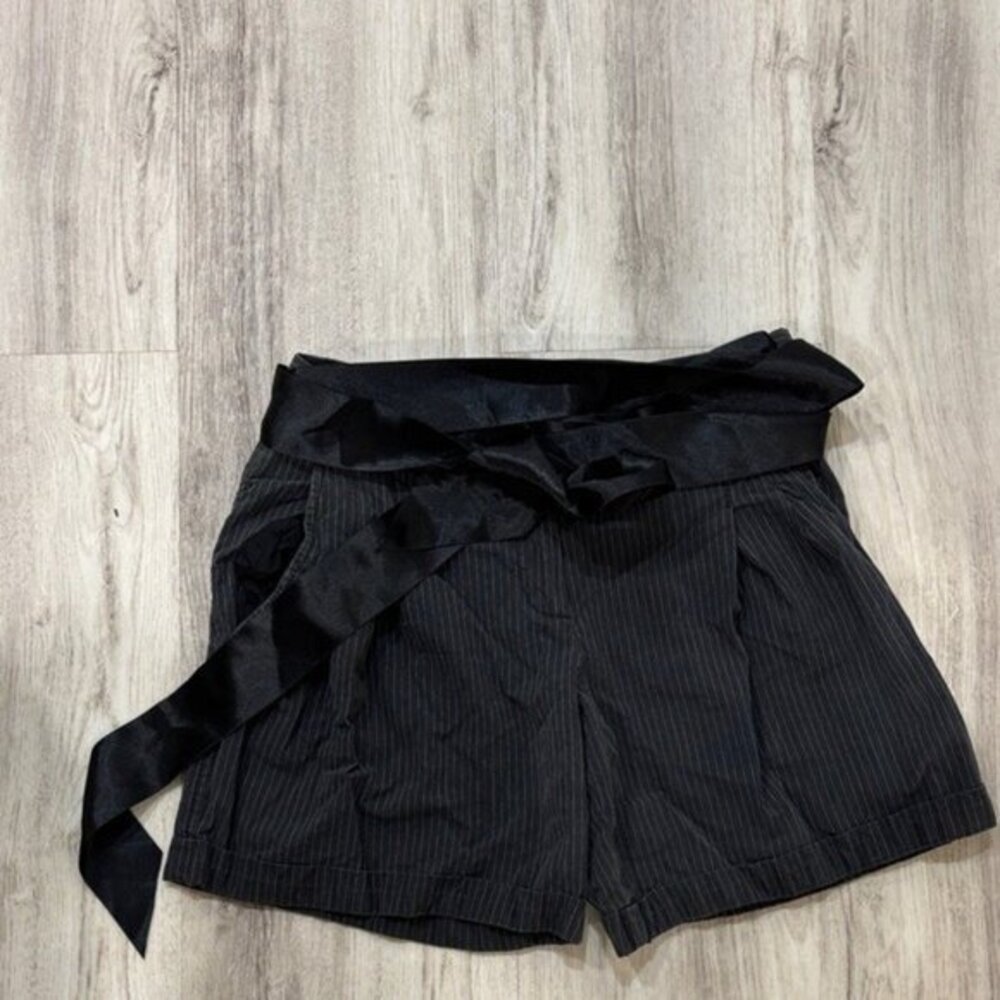 Dolce & Gabbana Black Pinstripe High Waist Shorts VINTAGE SIZE  Small